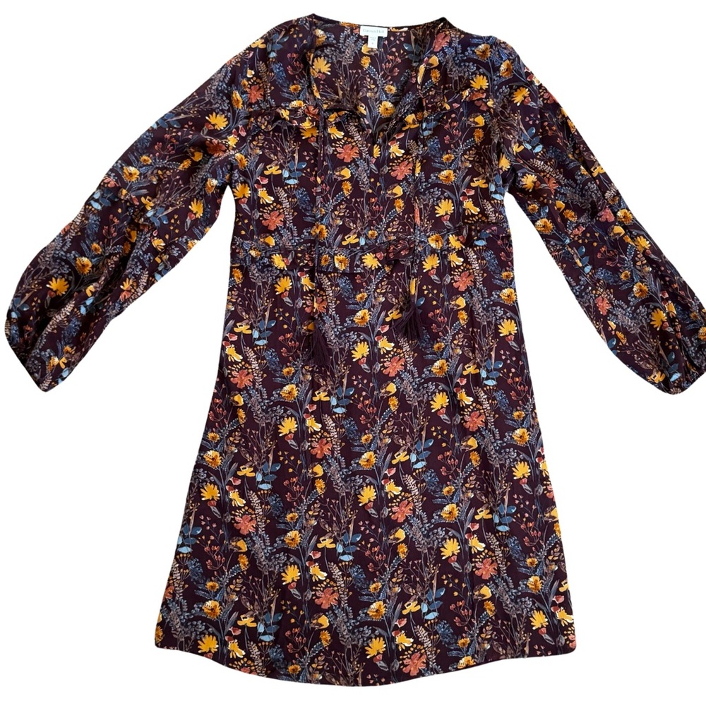 Floral Silk Dress Sz Small - Picture 6 of 10